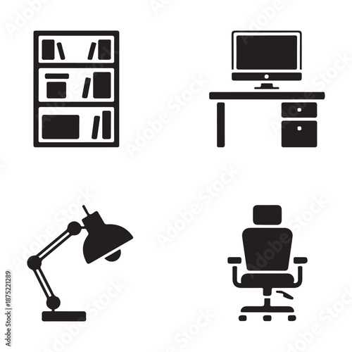 Home office lamp icon representing focused work lighting