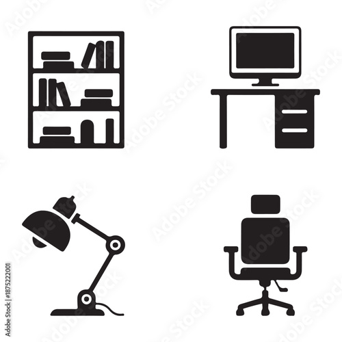 Home office graphic design inspired by modern remote work environment