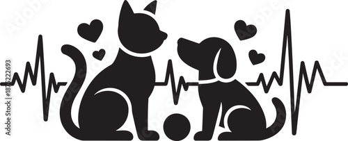 Cat with heart EPS Cute baby cat outline cut file for Cricut Silhouette Kitten Pets Animal Kids Valentine Baby shower Laser engraving Decal
Cat In Heart EPS, Cat Paws EPS, Cat Footprints EPS, Cat Love