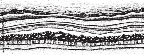 Geological Strata Layers and Rock Formations.