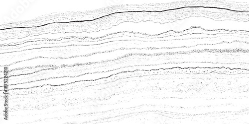 Seismic Reflection Profile of Subsurface Geological Layers and Sedimentary Structures.