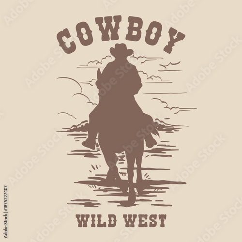 Cowboy in the wild west