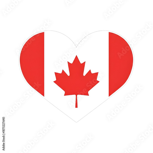 Canada flag heart symbol love patriotism
