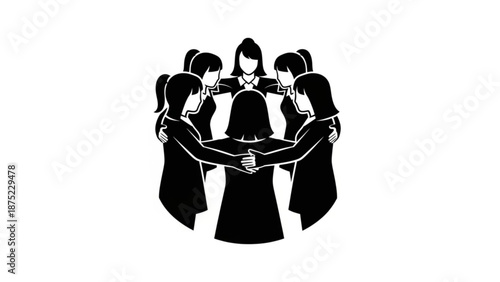 Group of robed figures standing together in unity and solidarity