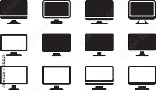 Modern Monitor icon set