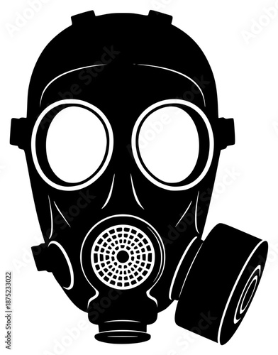 a black gas mask on a , black, gas mask, mask, wear, against transparent background