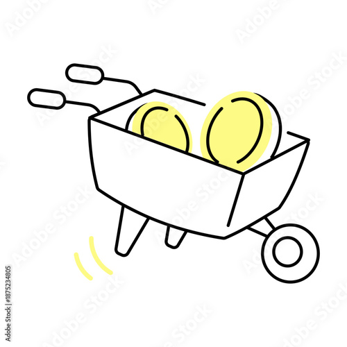 Hand drawn style illustration showing profit