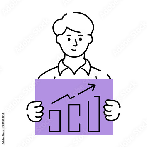 A sketchy illustration representing data analytics