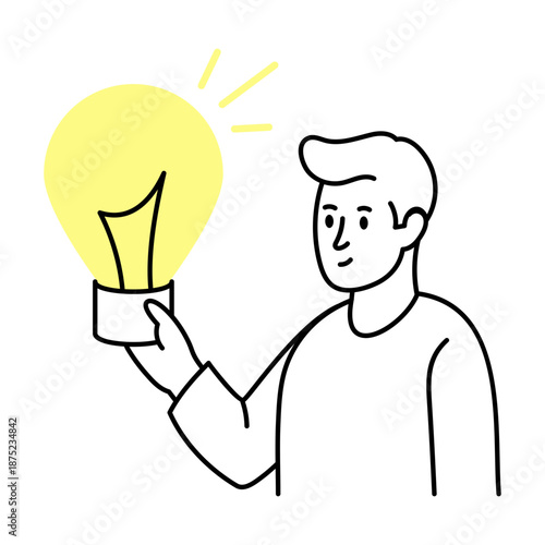 A doodle style illustration showing ideation