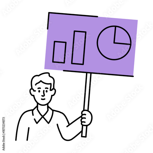 A drawing style illustration depicting business patch