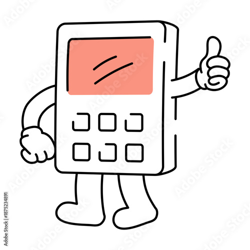 A sketchy illustration representing calculator