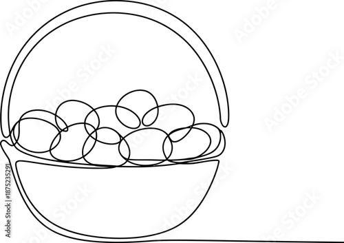 Basket of eggs vector