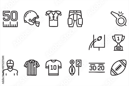 NFL style football symbols for team branding and fan graphics