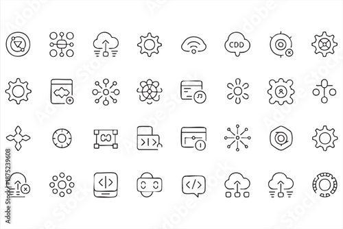 DevOps and Cloud UI Icons for SaaS Dashboards and Web Apps