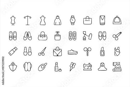 Style Guide Clothing Icons for Apparel Branding Templates