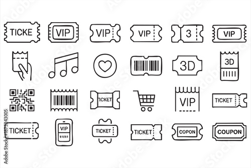 Promotion and Discount Line Icons for Retail Marketing Campaigns