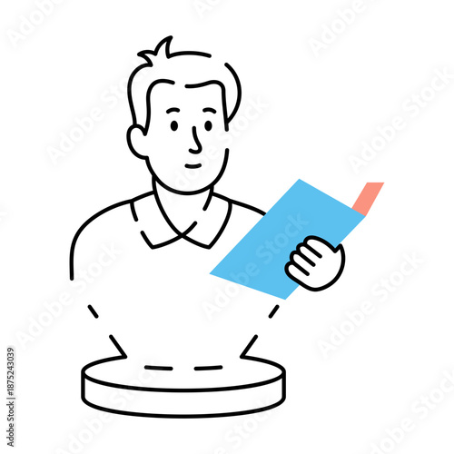 A sketchy style illustration representing virtual tutor