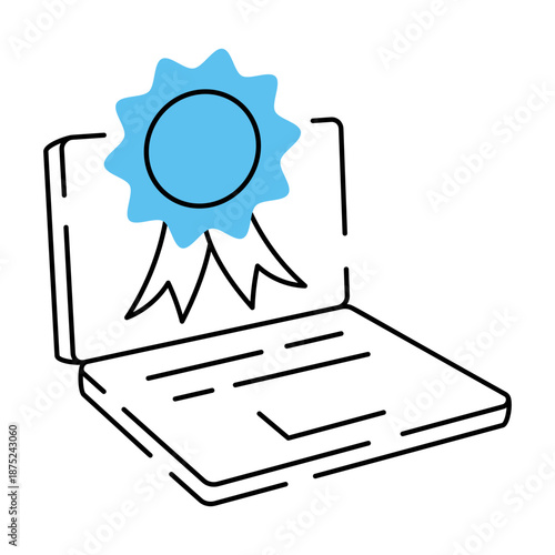 A sketchy style illustration representing digital diploma