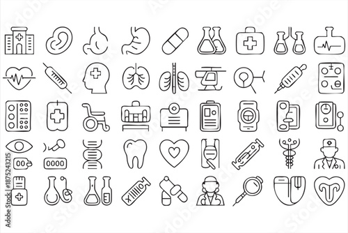 Hospital Service Line Icons for Patient Management Tools