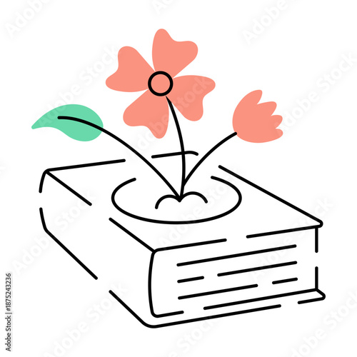 A doodle style illustration showing knowledge growth