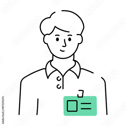Hand drawn style illustration showing school id