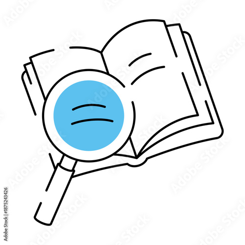 A doodle style illustration showing dictionary book
