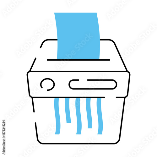 A doodle style illustration showing shredded paper