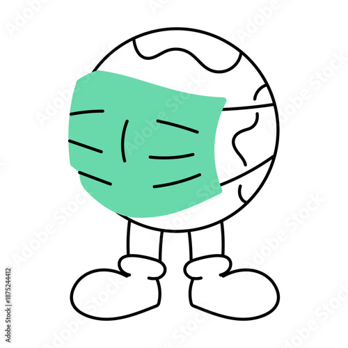 A sketchy style illustration representing global safety