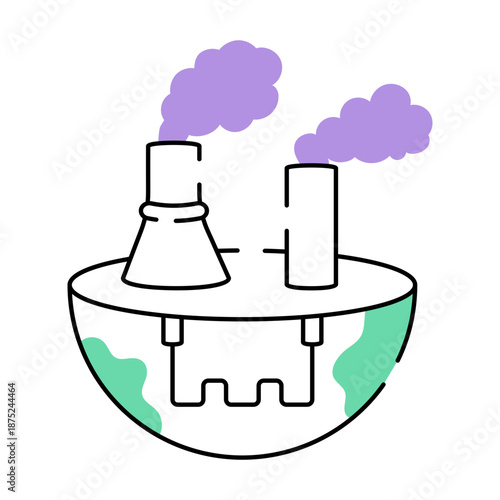 A drawing style illustration depicting geothermal energy