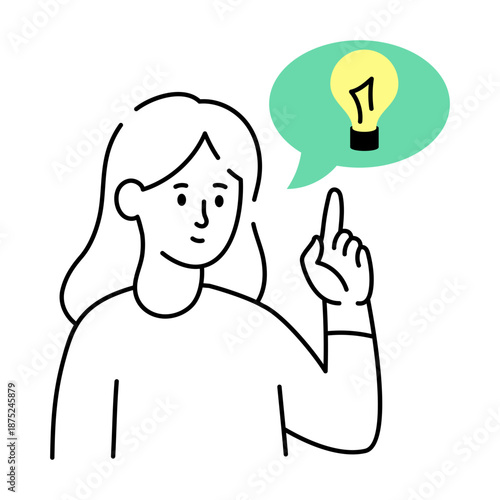 A doodle style illustration showing an idea