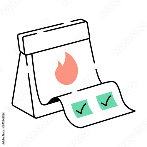 A hand drawn style illustration showing a workout calendar