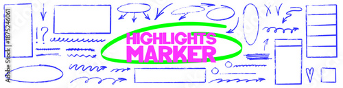 Loose underline drawn with pen energy for modern highlight accents. Each arrow guides the eye, the underline stays playful, and the arrow resembles a pen highlight.