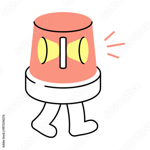 A doodle style illustration showing a safety warning