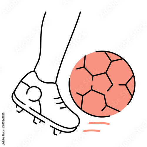 A hand drawn style illustration showing soccer