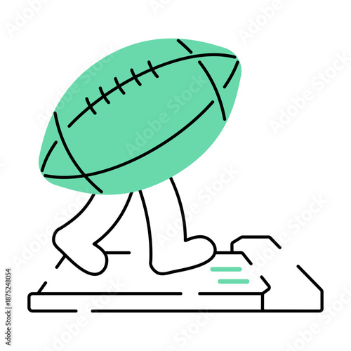 A doodle style illustration showing treadmill