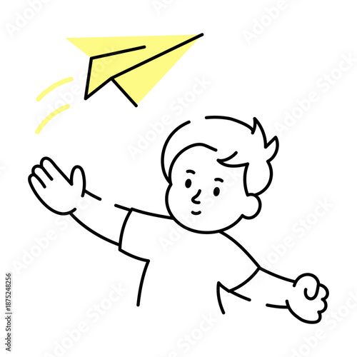 A doodle style illustration showing toddler