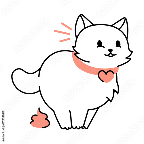 A sketchy style illustration representing cat