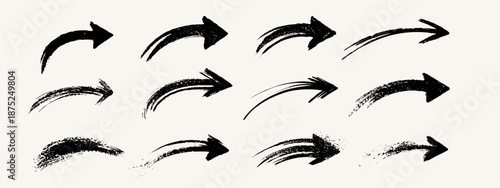 black and white arrows vector illustration