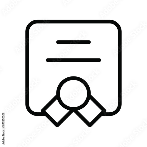 Security Certificates Icon. Flat Design.
