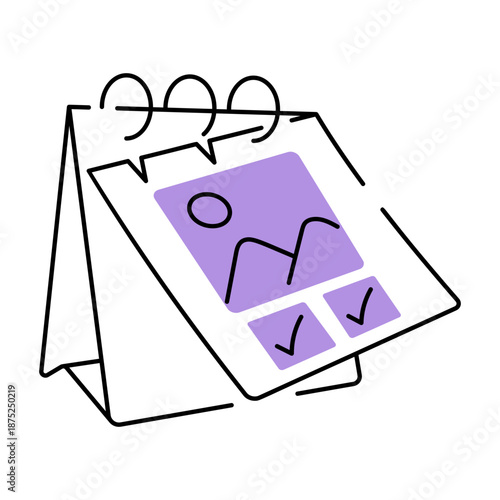 A doodle style illustration depicting a post schedule