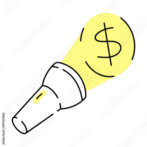 A hand drawn style illustration showing a financial forecast