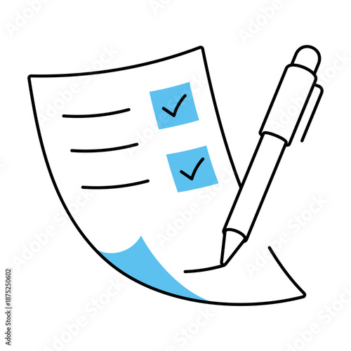 A hand drawn style illustration showing an audit list