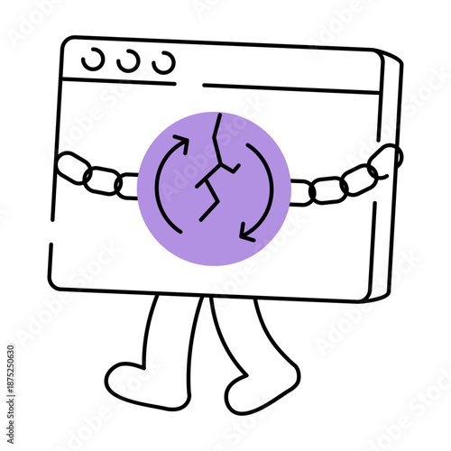 A doodle style illustration depicting website backlinks