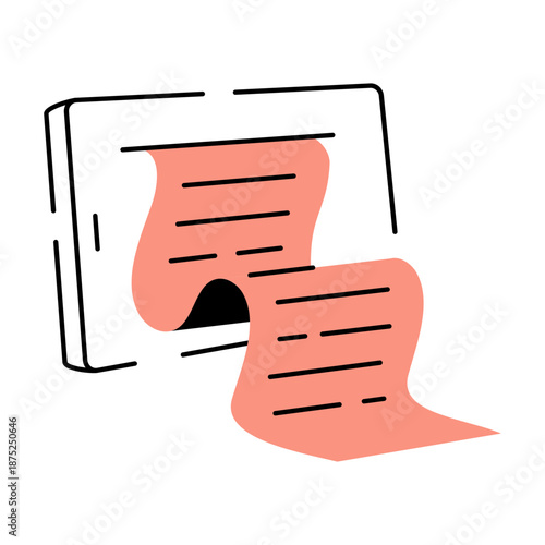 A hand drawn style illustration depicting content writing