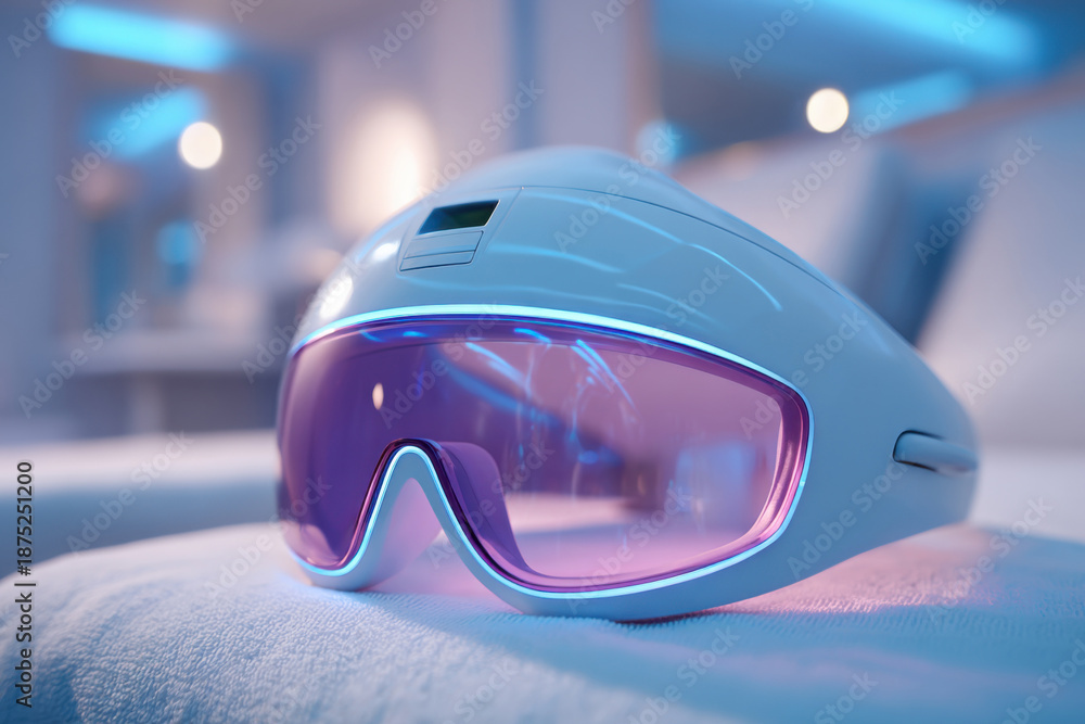 Fototapeta premium UV protective goggles on a spa table