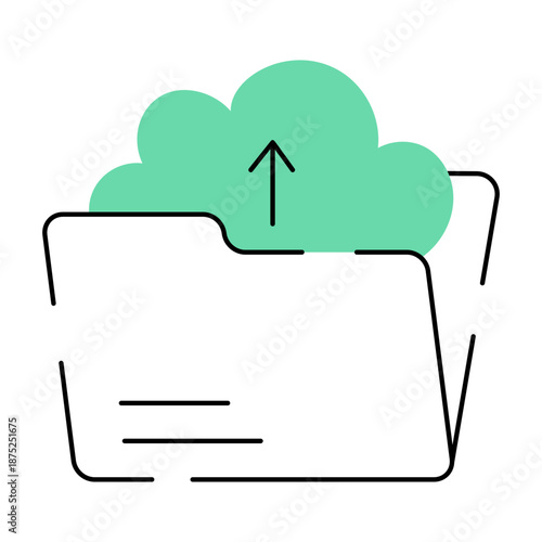 A doodle style illustration showing cloud storage