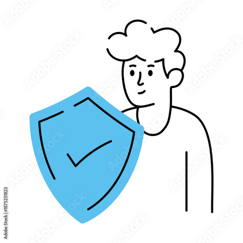 A sketchy style illustration representing shield protection