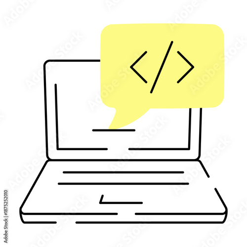 A sketchy style illustration representing software development