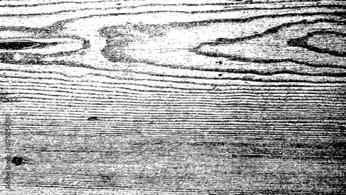 Abstract wood texture pattern with cracks and distress effect. Vector realistic illustration of old tree board top view with horizontal wave lines and twigs, wooden landscape, rustic furniture surface