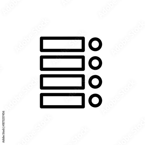 Minimalist Illustration of a Vertical List with Checkboxes for Digital Content